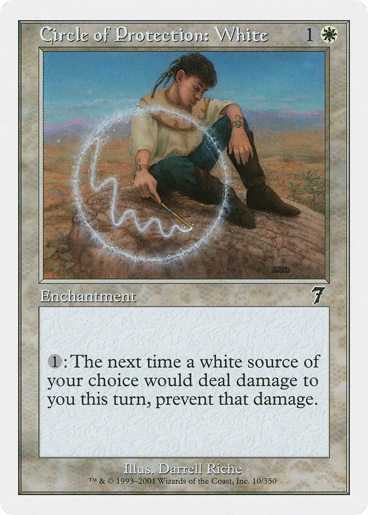Circle of Protection: White — Seventh Edition — Magic: The Gathering