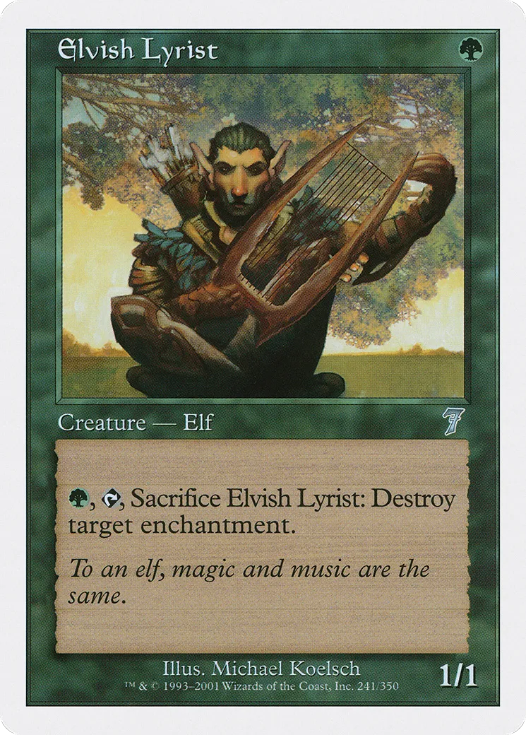 Lyriste elfe — Seventh Edition — Magic: The Gathering