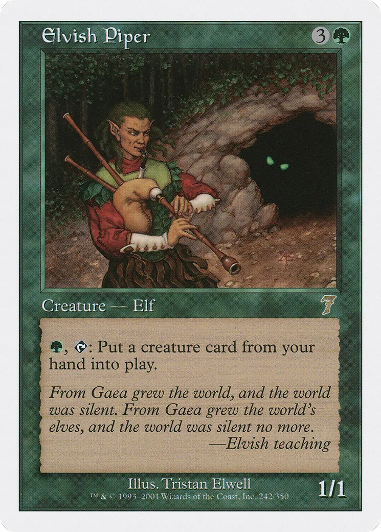 Joueuse de flûte elfe — Seventh Edition — Magic: The Gathering