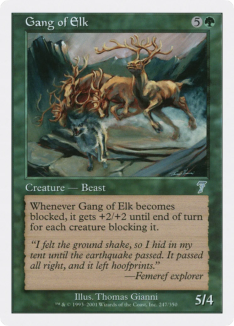 Gang of Elk — Seventh Edition — Magic: The Gathering