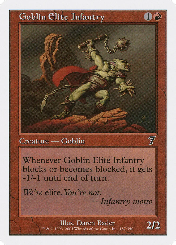 Goblin Elite Infantry — Seventh Edition — Magic: The Gathering