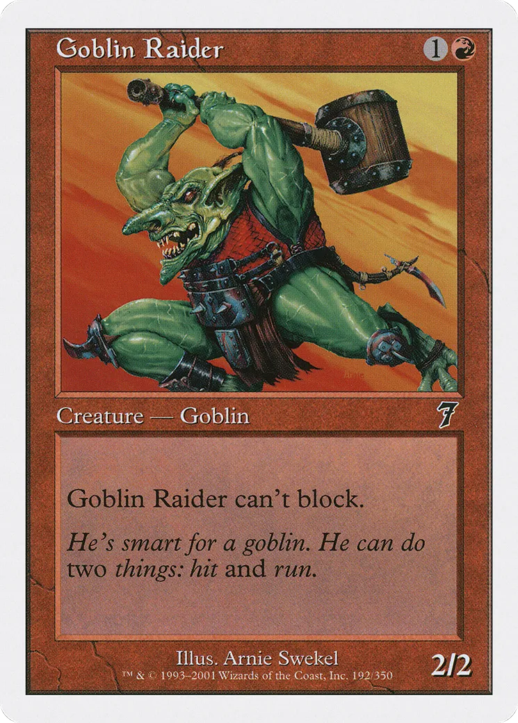 Goblin Raider — Seventh Edition — Magic: The Gathering