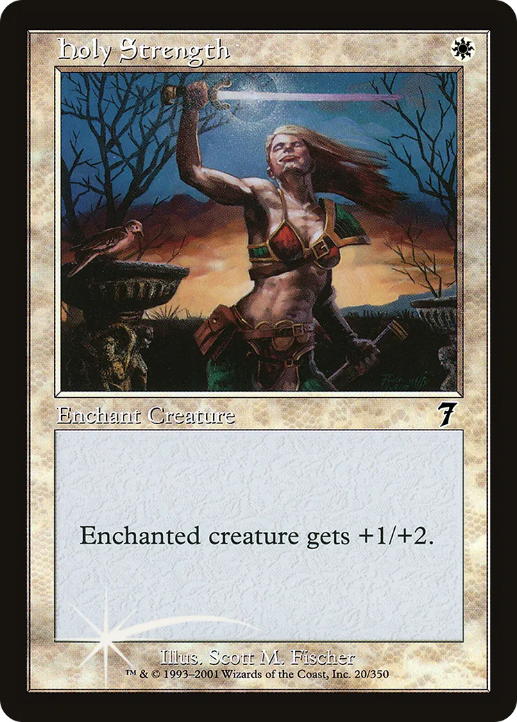 Holy Strength — Seventh Edition — Magic: The Gathering