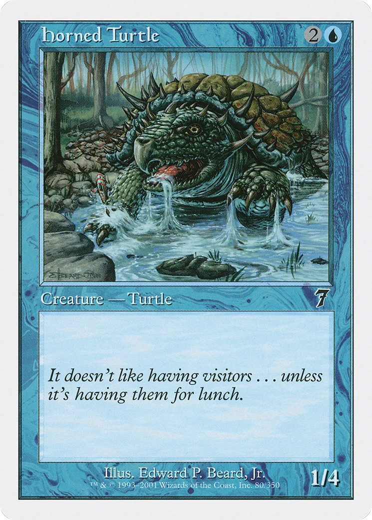 Horned Turtle — Seventh Edition — Magic: The Gathering