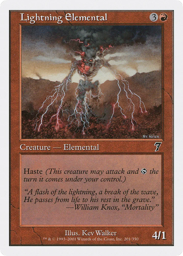 Lightning Elemental — Seventh Edition — Magic: The Gathering