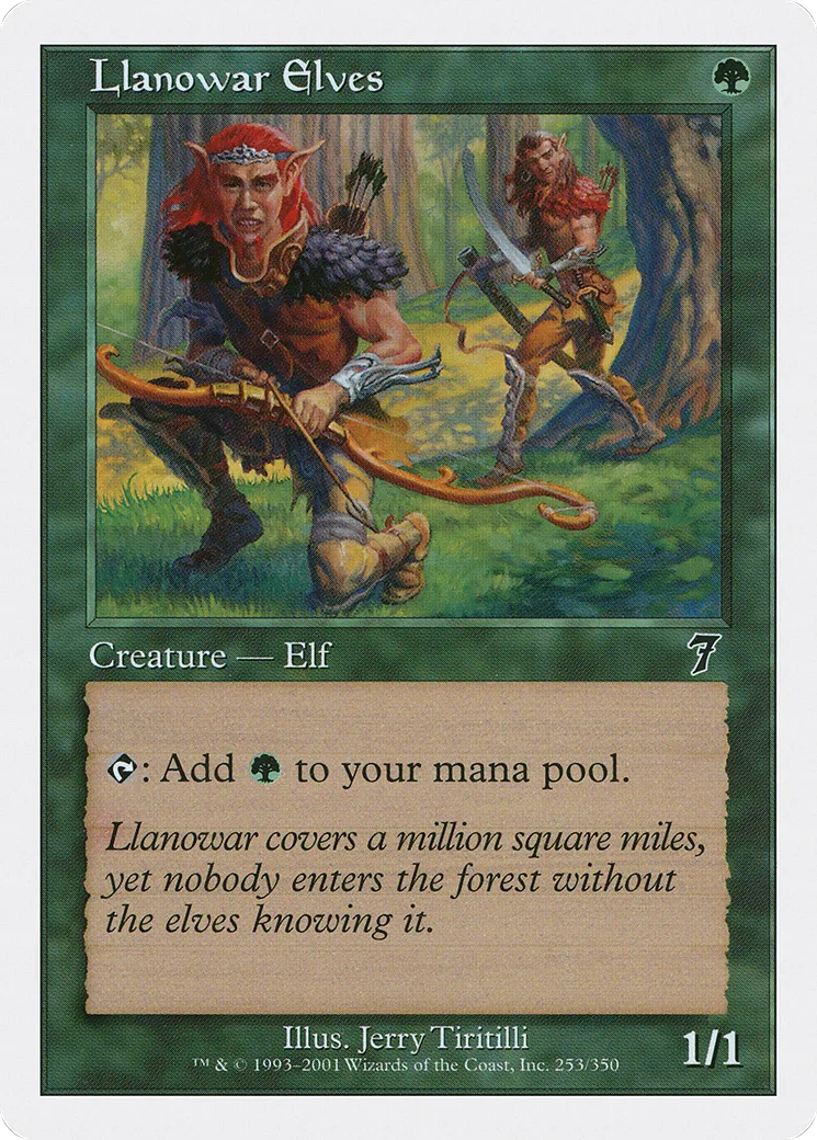 Llanowar Elves — Seventh Edition — Magic: The Gathering