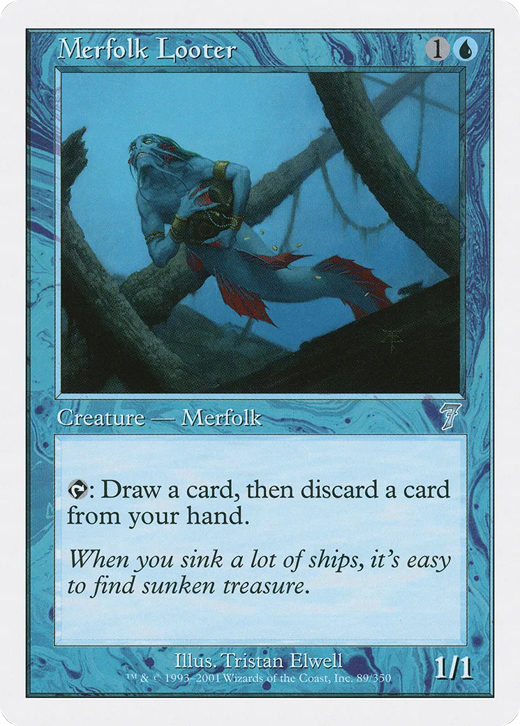Merfolk Looter — Seventh Edition — Magic: The Gathering