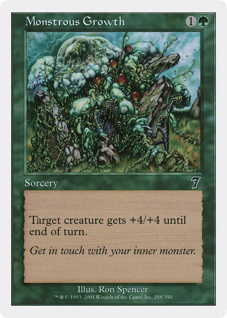 Monstrous Growth — Seventh Edition — Magic: The Gathering