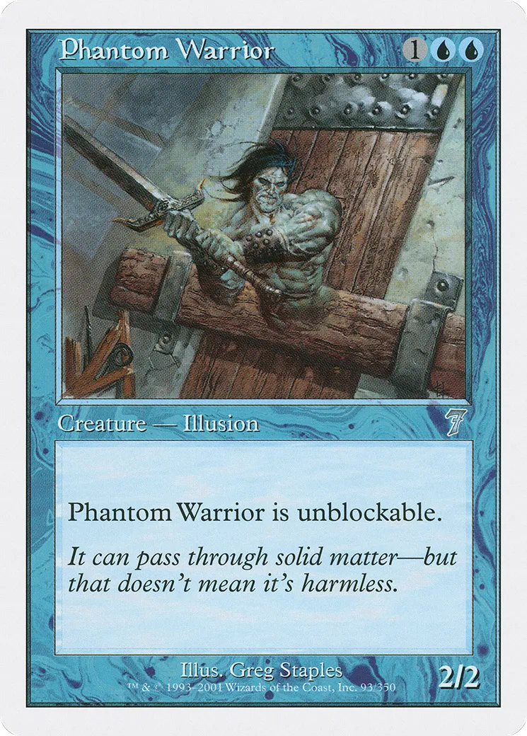 Phantom Warrior — Seventh Edition — Magic: The Gathering