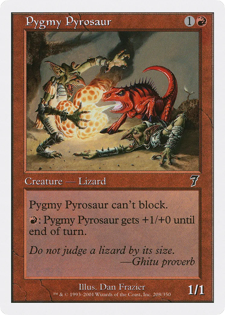 Pygmy Pyrosaur — Seventh Edition — Magic: The Gathering