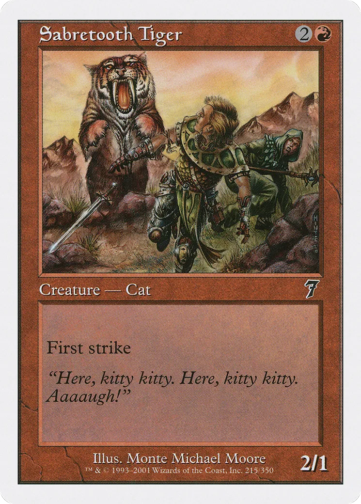Sabretooth Tiger — Seventh Edition — Magic: The Gathering