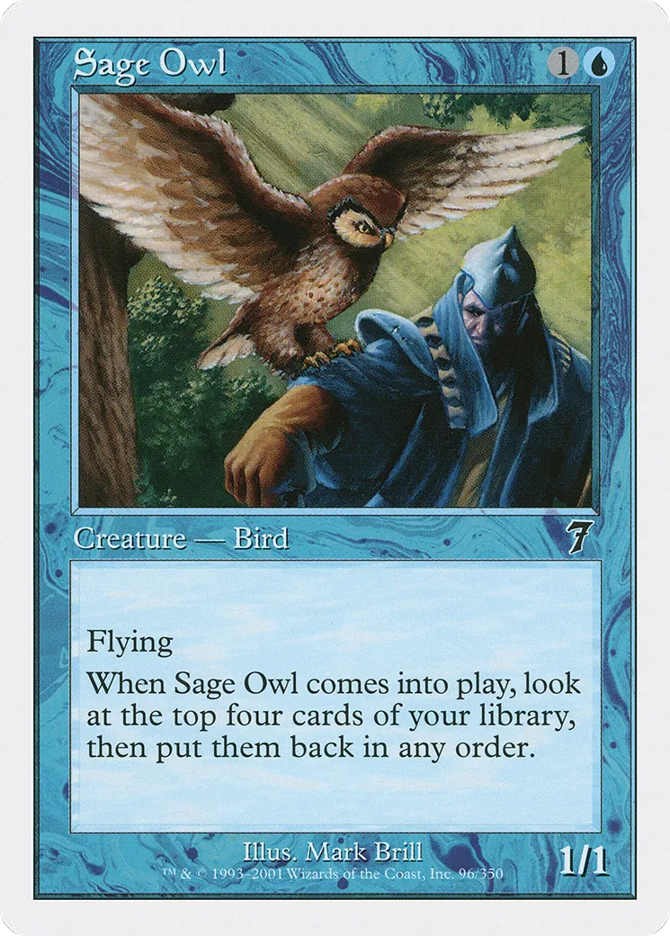 Sage Owl — Seventh Edition — Magic: The Gathering