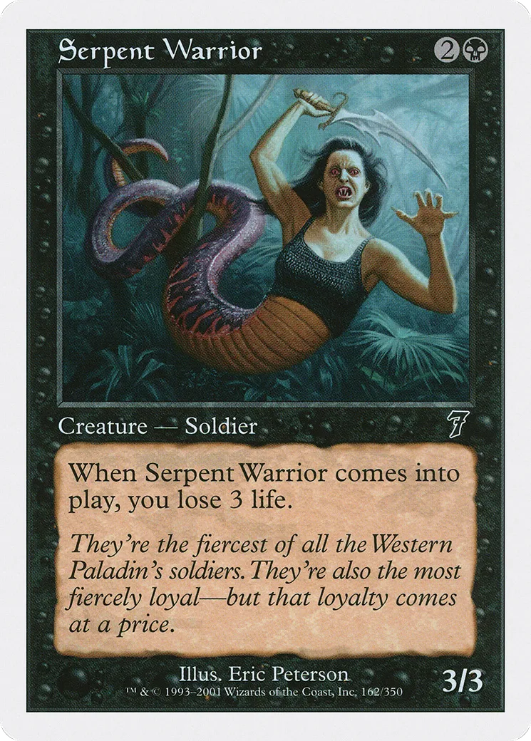 Guerrier serpentiforme — Seventh Edition — Magic: The Gathering