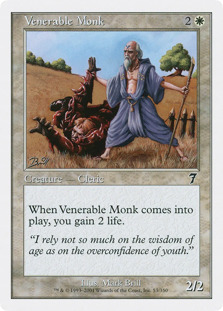 Venerable Monk — Seventh Edition — Magic: The Gathering