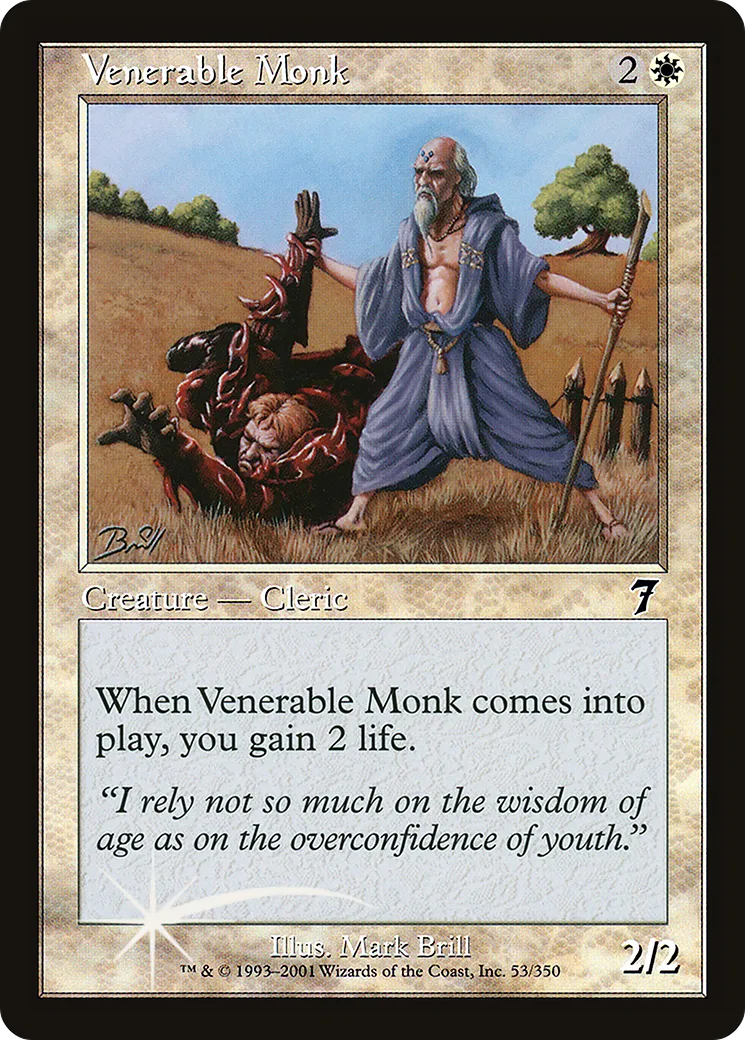 Venerable Monk — Seventh Edition — Magic: The Gathering