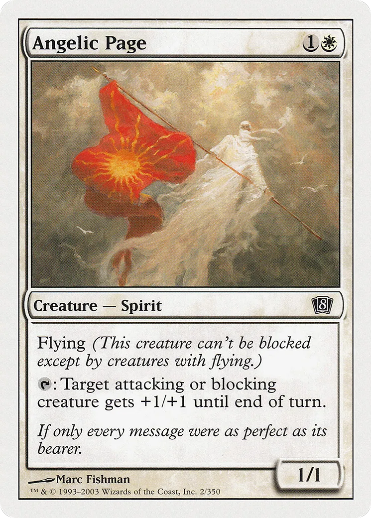 Angelic Page — Eighth Edition — Magic: The Gathering