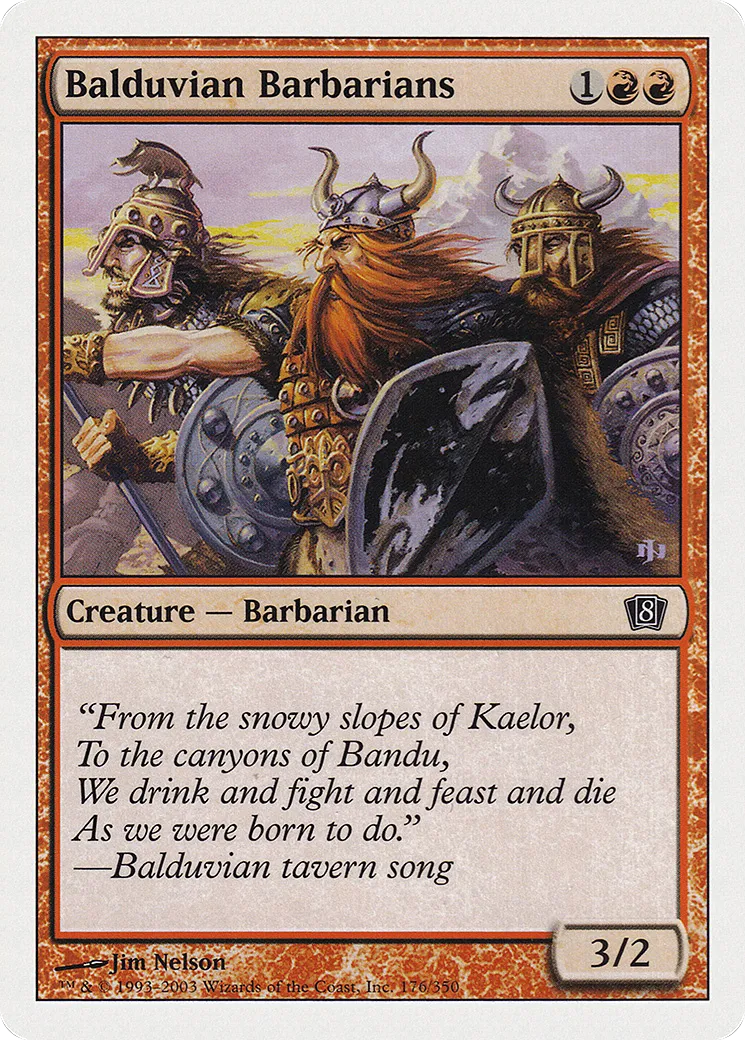 Balduvian Barbarians — Eighth Edition — Magic: The Gathering