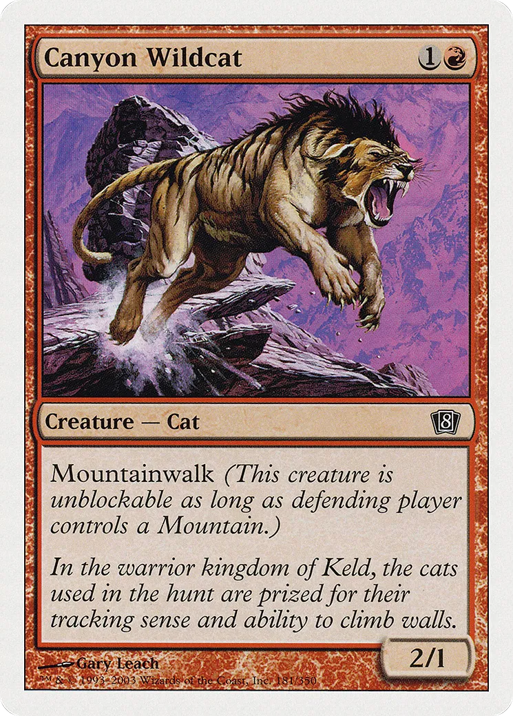 Canyon Wildcat — Eighth Edition — Magic: The Gathering