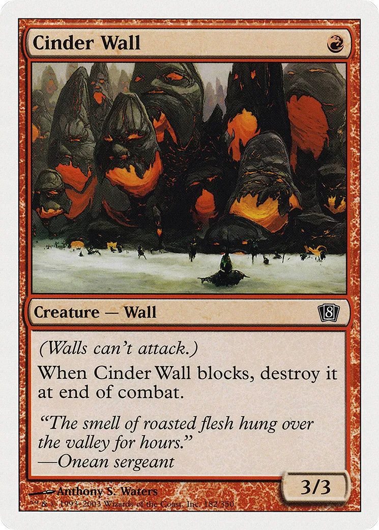 Cinder Wall — Eighth Edition — Magic: The Gathering