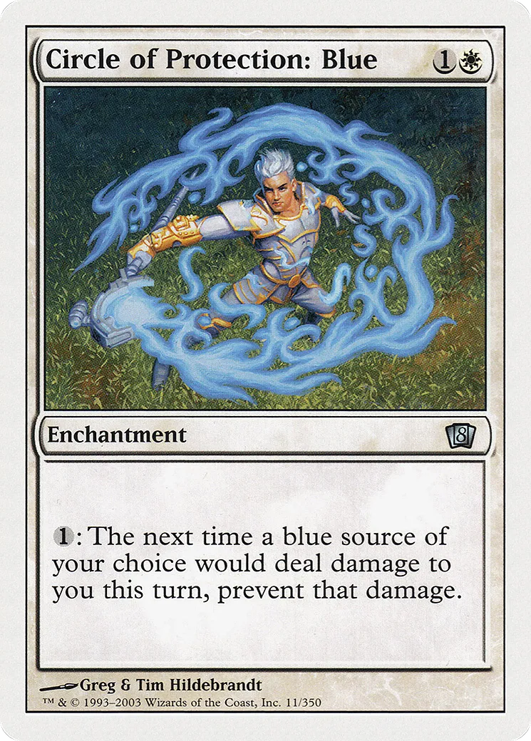 Circle of Protection: Blue — Eighth Edition — Magic: The Gathering