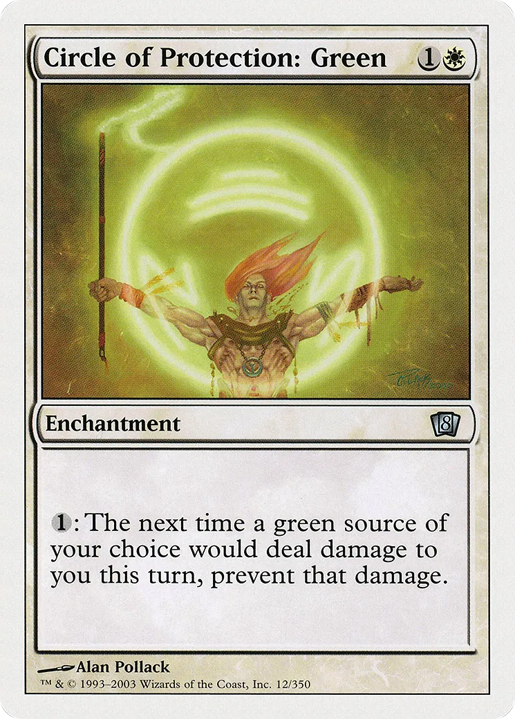 Circle of Protection: Green — Eighth Edition — Magic: The Gathering