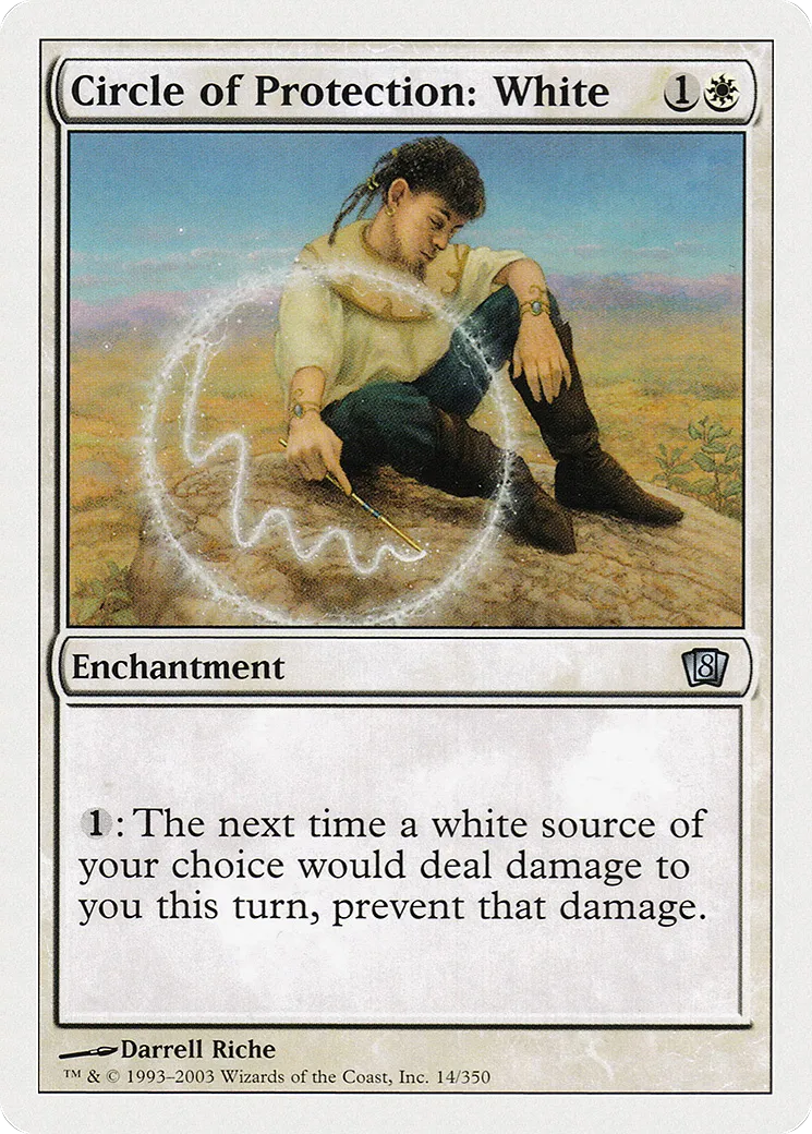 Circle of Protection: White — Eighth Edition — Magic: The Gathering