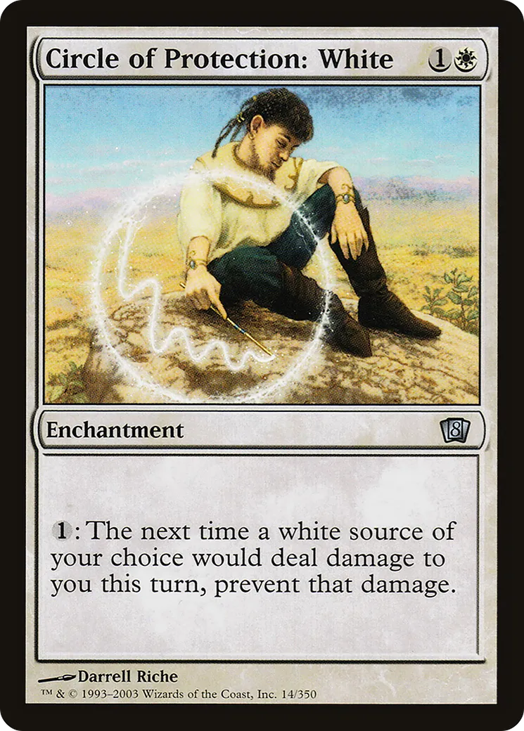 Circle of Protection: White — Eighth Edition — Magic: The Gathering
