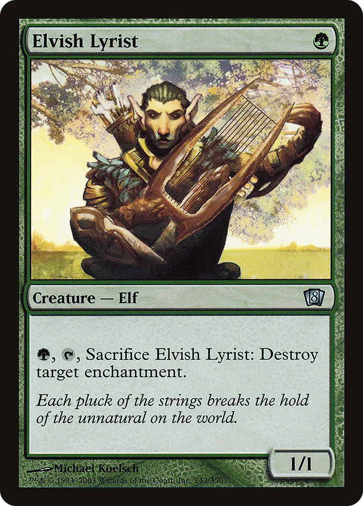 Elvish Lyrist — Eighth Edition — Magic: The Gathering