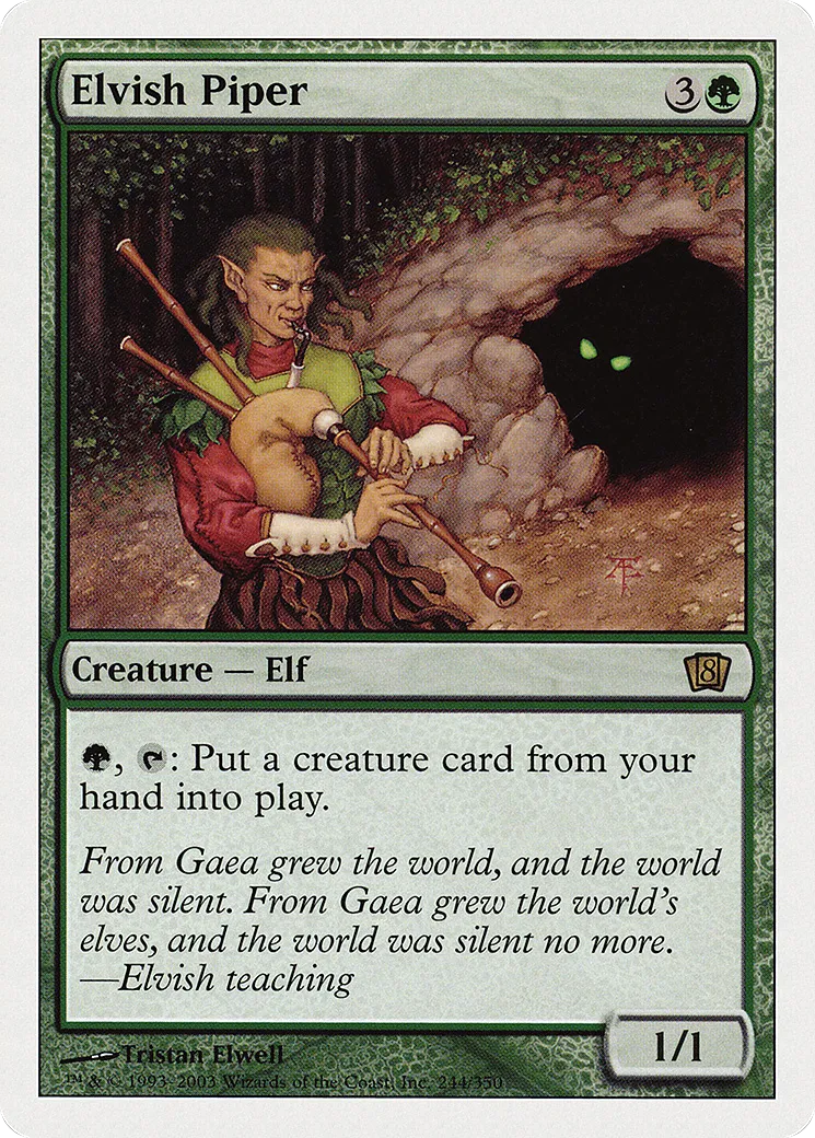 Joueuse de flûte elfe — Eighth Edition — Magic: The Gathering