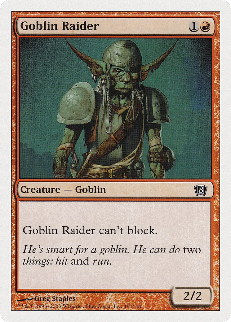 Goblin Raider — Eighth Edition — Magic: The Gathering