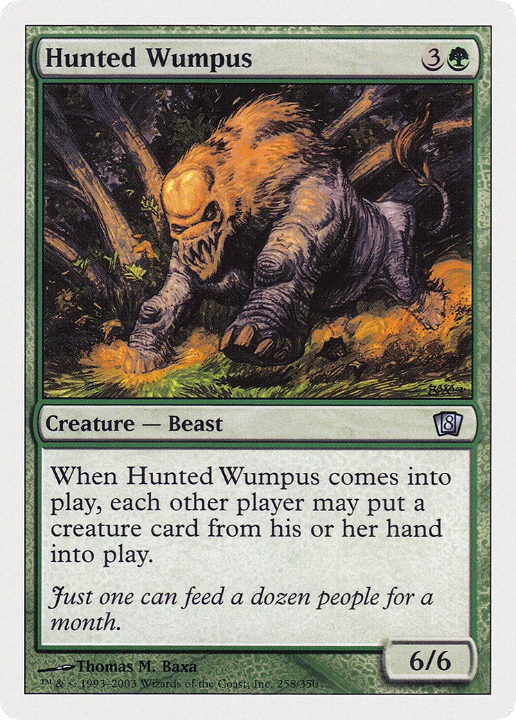 Hunted Wumpus — Eighth Edition — Magic: The Gathering