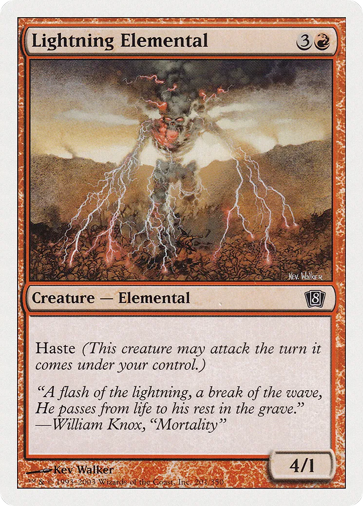 Lightning Elemental — Eighth Edition — Magic: The Gathering
