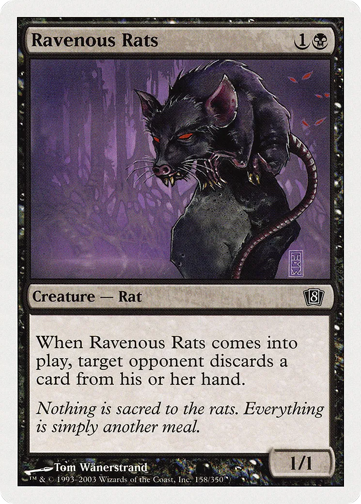 Ravenous Rats — Eighth Edition — Magic: The Gathering