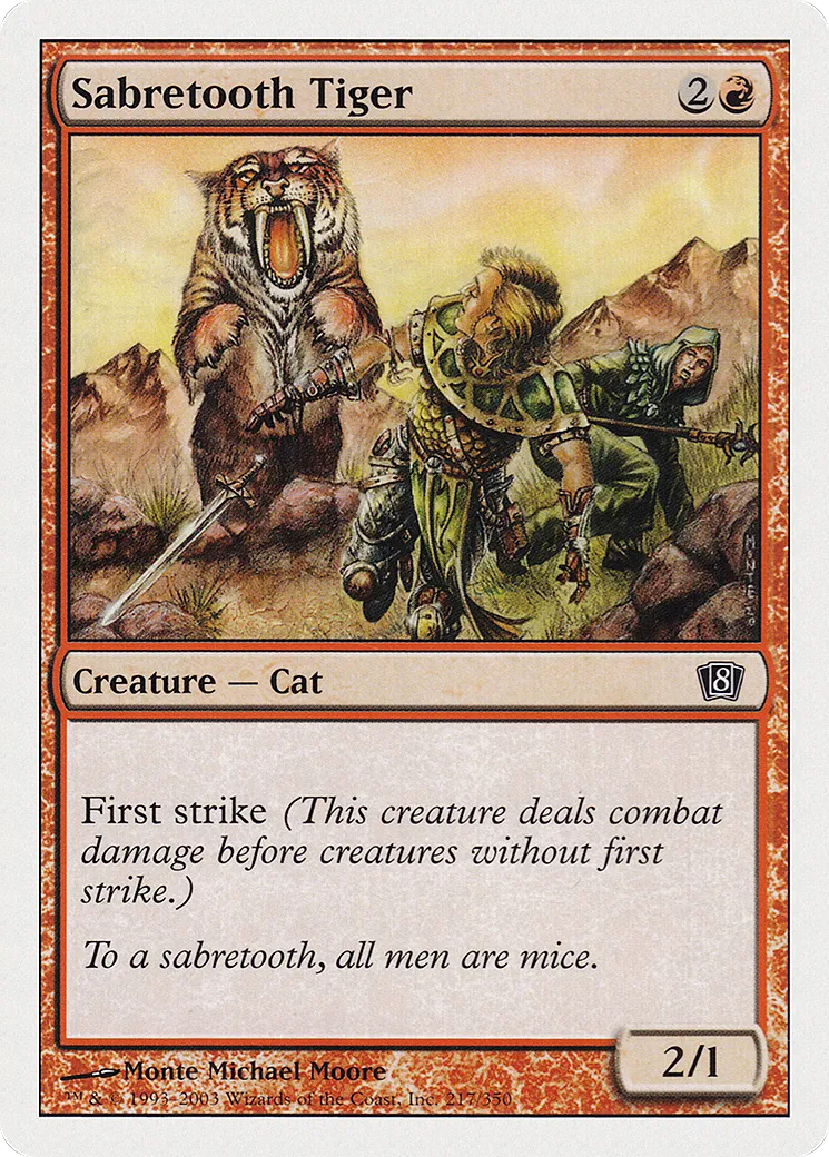 Sabretooth Tiger — Eighth Edition — Magic: The Gathering