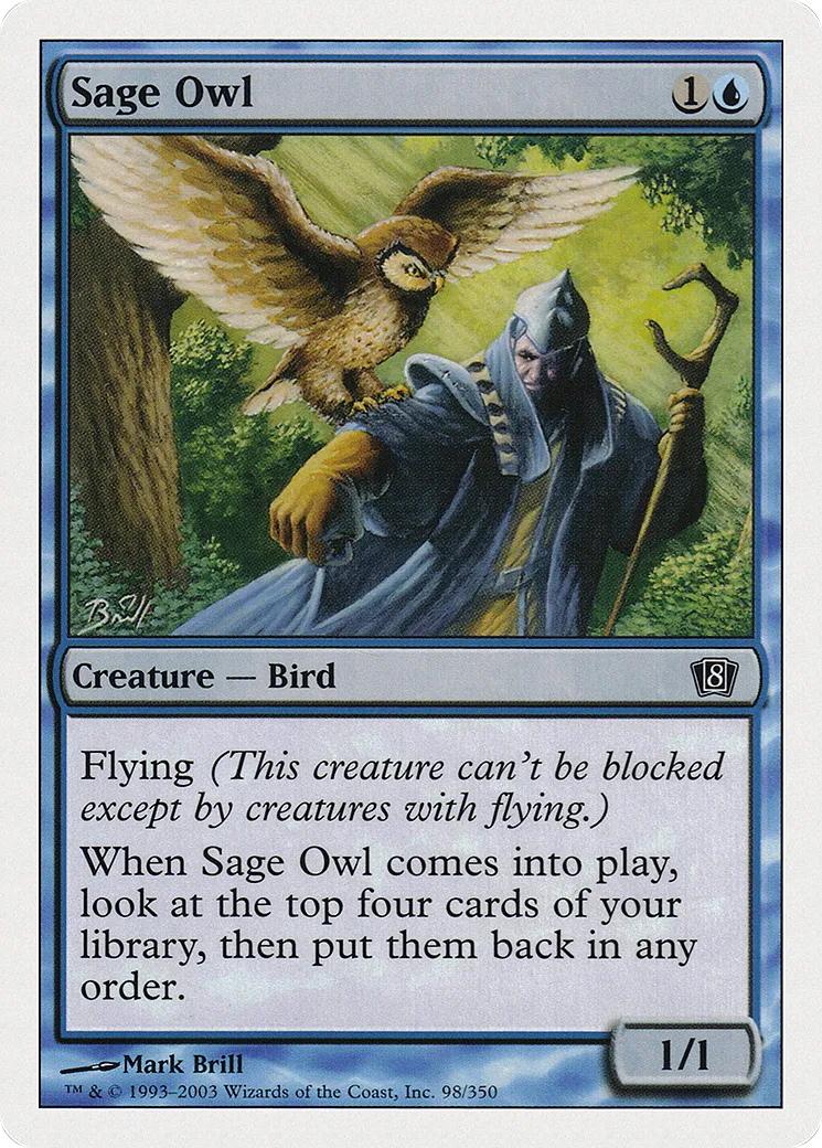 Sage Owl — Eighth Edition — Magic: The Gathering