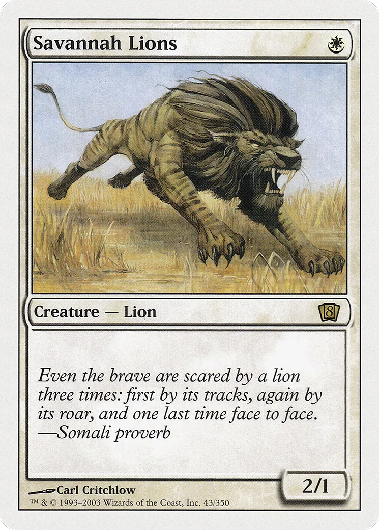 Savannah Lions — Eighth Edition — Magic: The Gathering