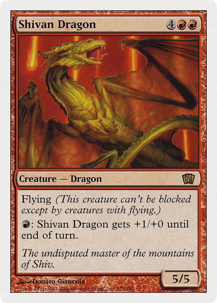 Dragon shivân — Eighth Edition — Magic: The Gathering