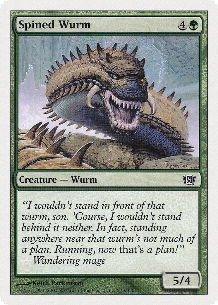 Spined Wurm — Eighth Edition — Magic: The Gathering
