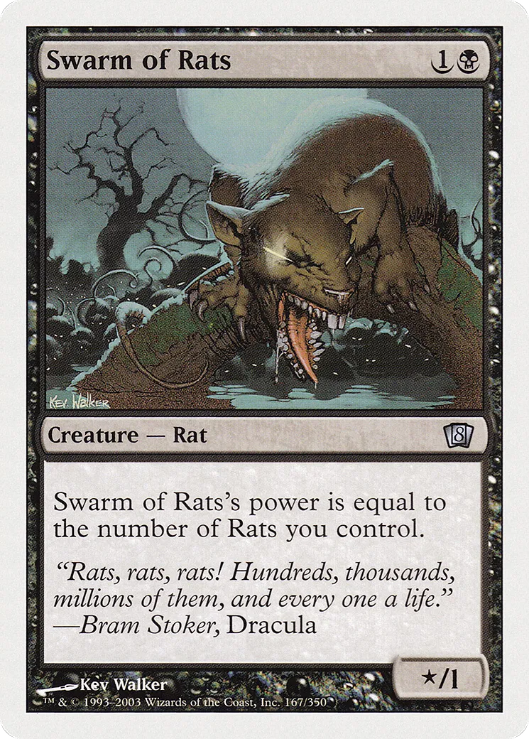 Swarm of Rats — Eighth Edition — Magic: The Gathering