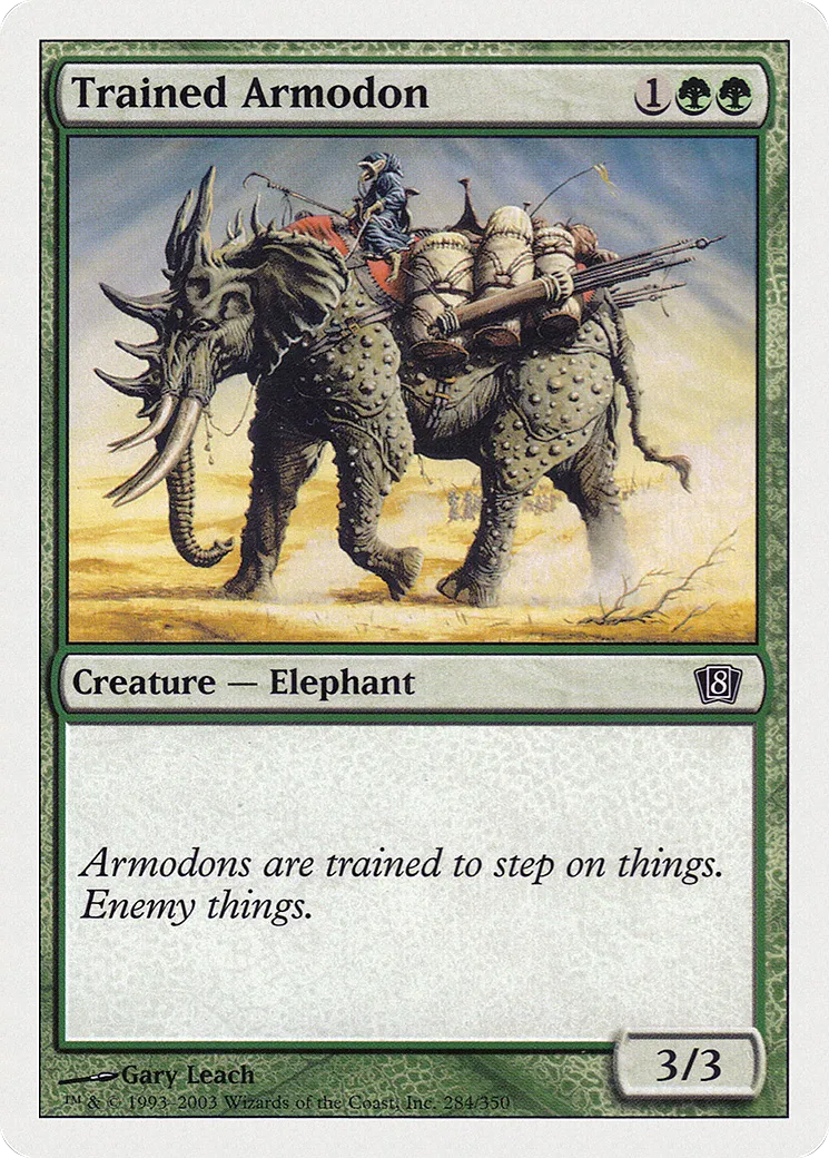 Trained Armodon — Eighth Edition — Magic: The Gathering