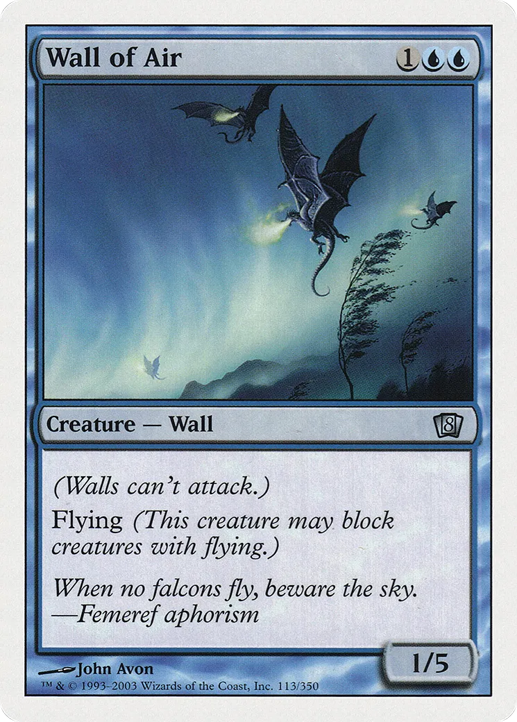 Wall of Air — Eighth Edition — Magic: The Gathering
