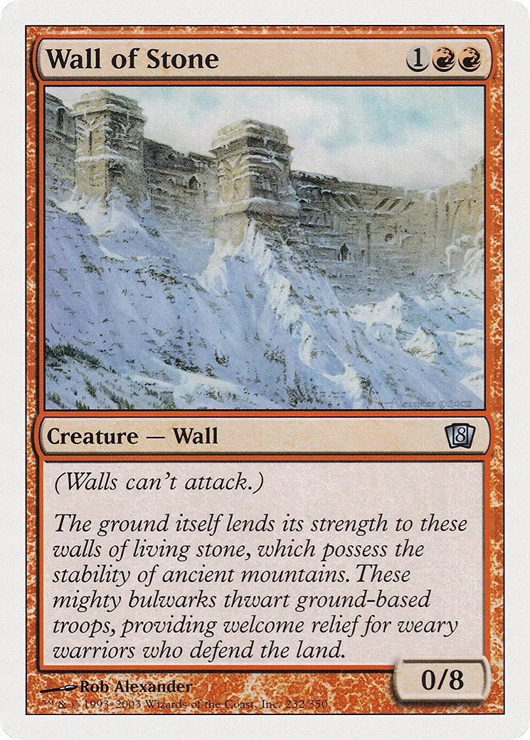Mur de pierre — Eighth Edition — Magic: The Gathering