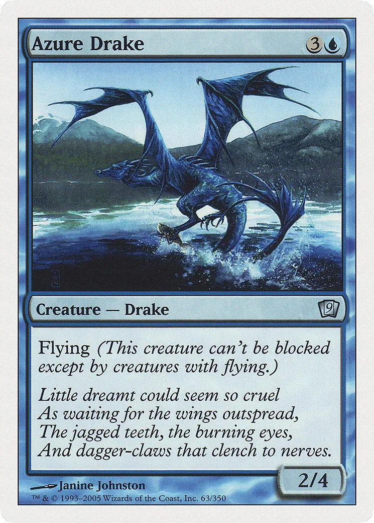 Drakôn d'azur — Ninth Edition — Magic: The Gathering