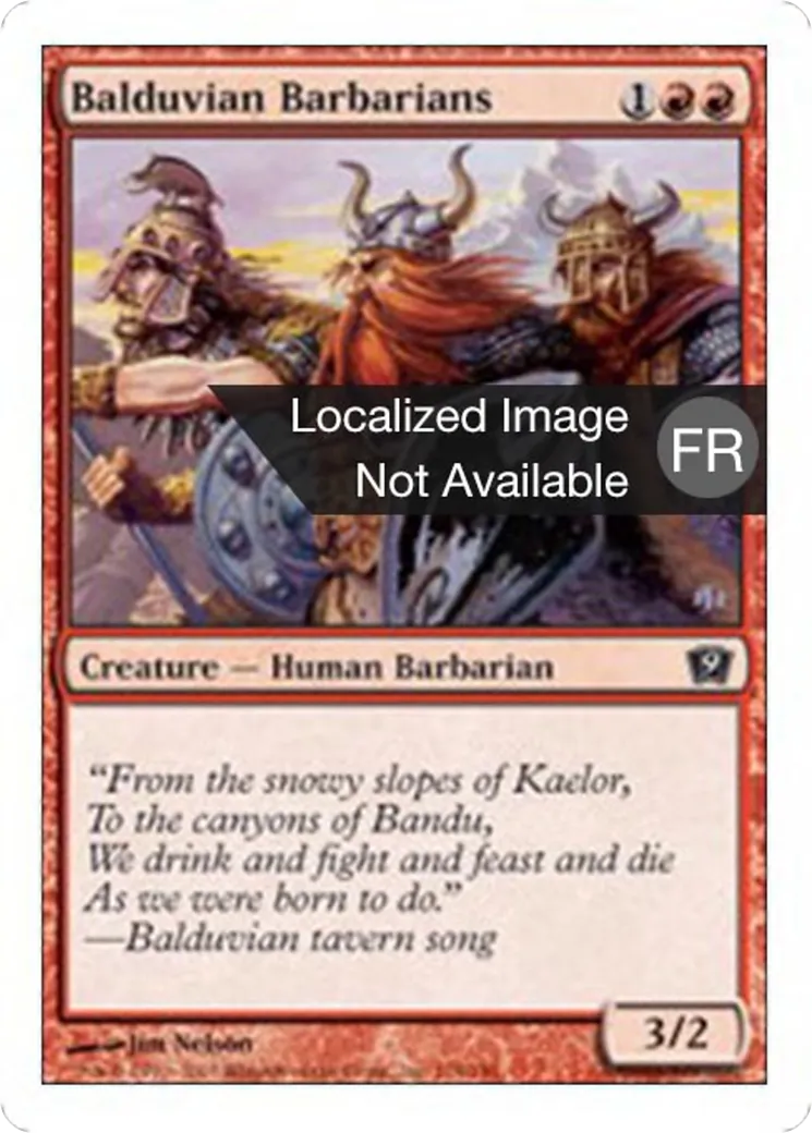 Barbares balduvians — Ninth Edition — Magic: The Gathering