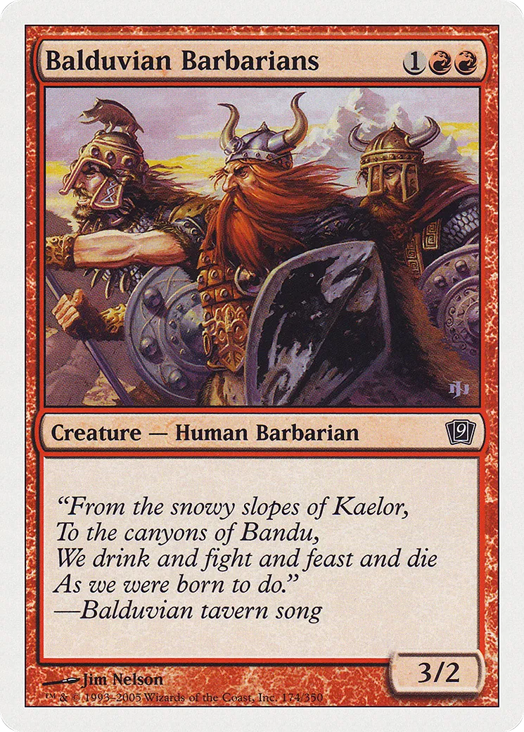 Barbares balduvians — Ninth Edition — Magic: The Gathering