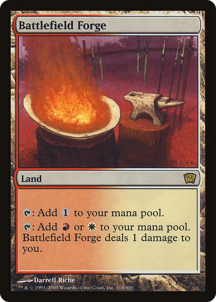 Battlefield Forge — Ninth Edition — Magic: The Gathering