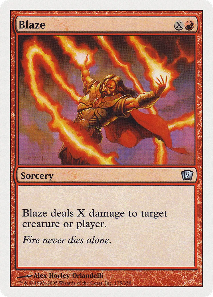 Blaze — Ninth Edition — Magic: The Gathering