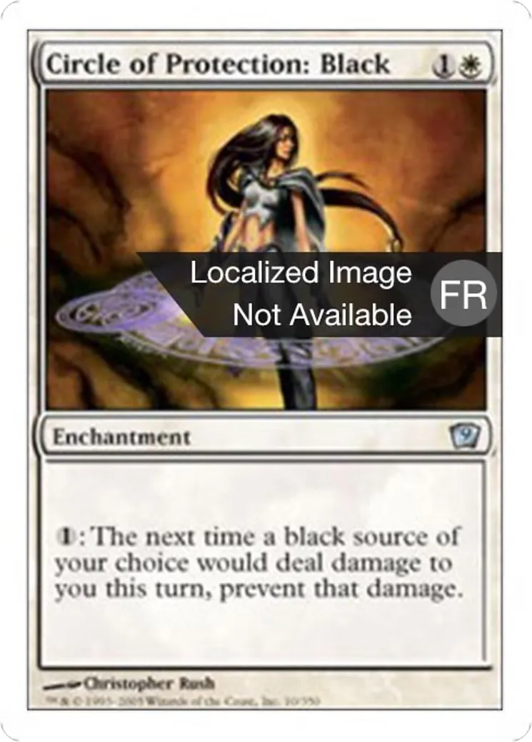 Cercle de protection : noir — Ninth Edition — Magic: The Gathering