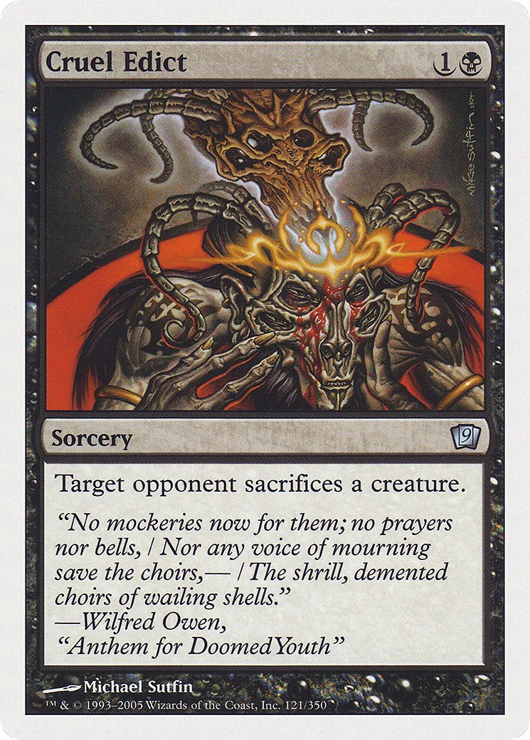 Cruel Edict — Ninth Edition — Magic: The Gathering