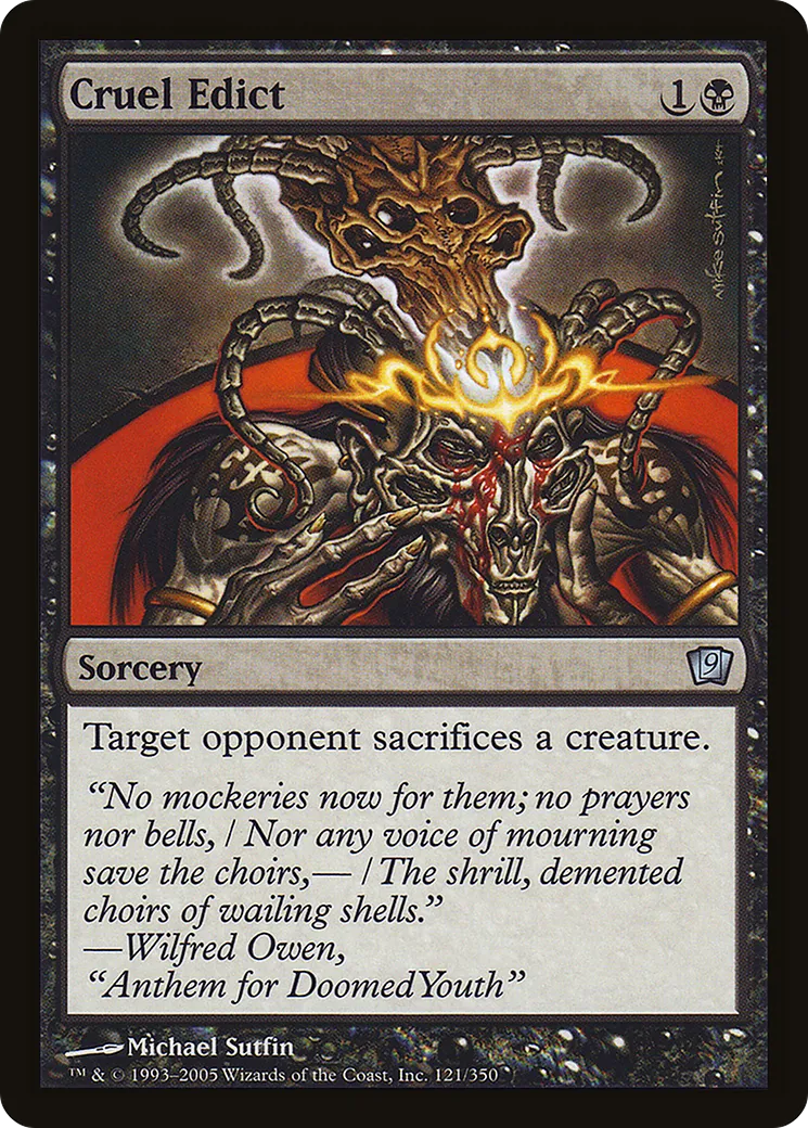 Cruel Edict — Ninth Edition — Magic: The Gathering